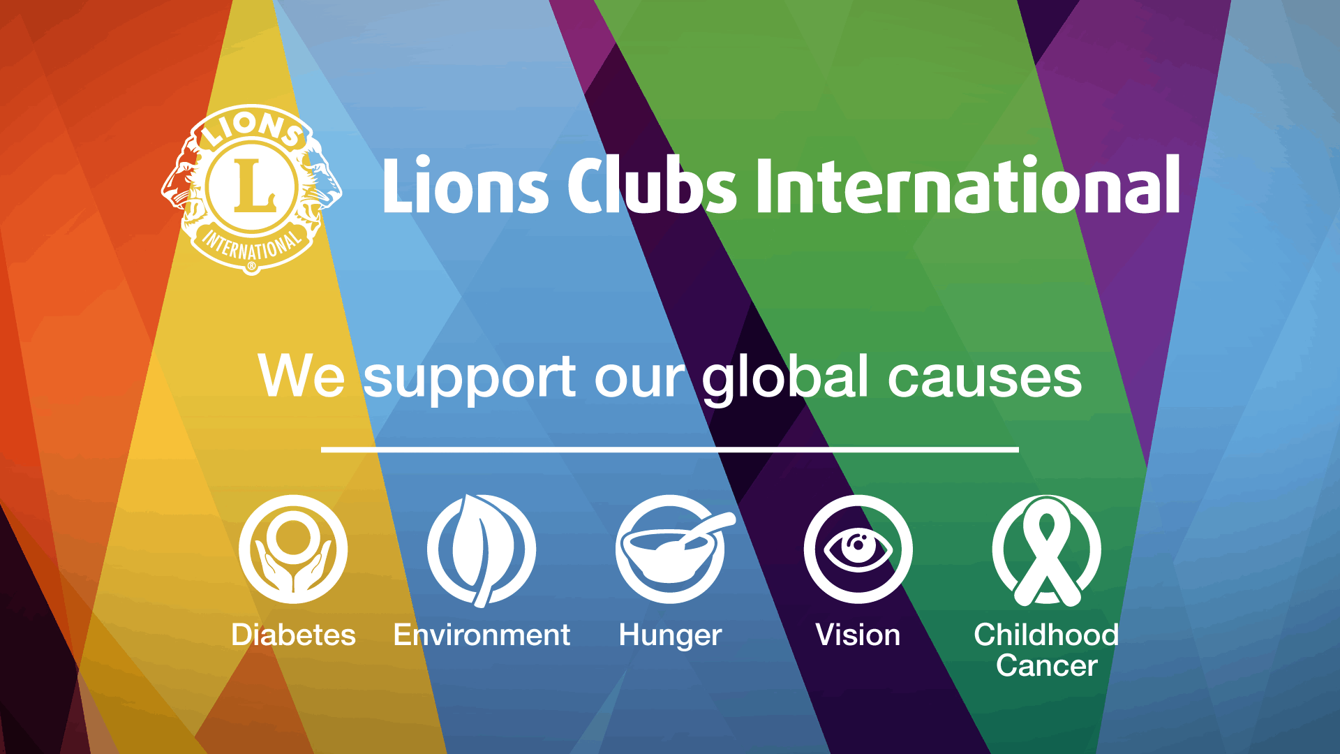 Click on this image to learn more about our 5 service mission we focus on as Lions Clubs globally.